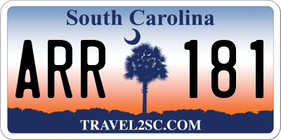 SC license plate ARR181