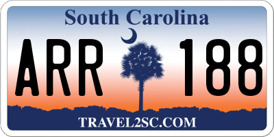 SC license plate ARR188