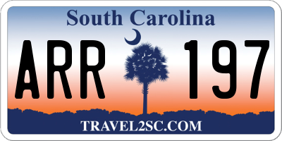 SC license plate ARR197