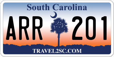 SC license plate ARR201
