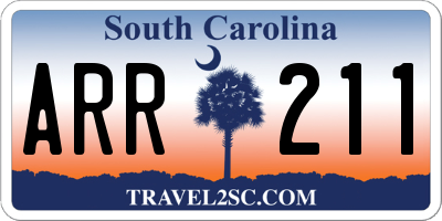 SC license plate ARR211