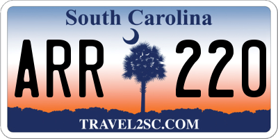 SC license plate ARR220