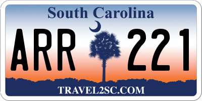 SC license plate ARR221