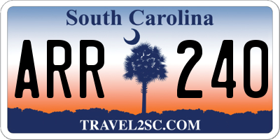 SC license plate ARR240