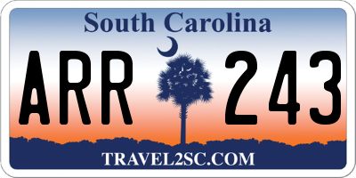 SC license plate ARR243