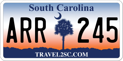 SC license plate ARR245