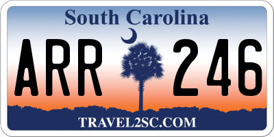 SC license plate ARR246