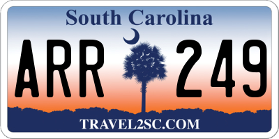 SC license plate ARR249