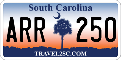 SC license plate ARR250