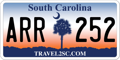 SC license plate ARR252
