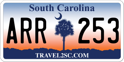 SC license plate ARR253