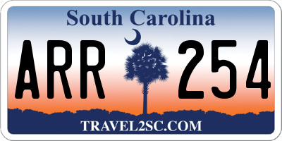 SC license plate ARR254