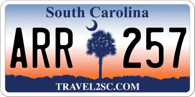 SC license plate ARR257