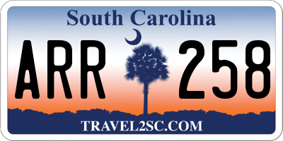 SC license plate ARR258