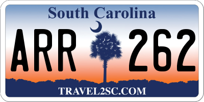 SC license plate ARR262