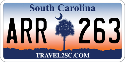 SC license plate ARR263