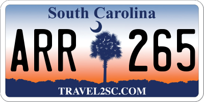 SC license plate ARR265