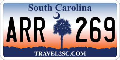 SC license plate ARR269