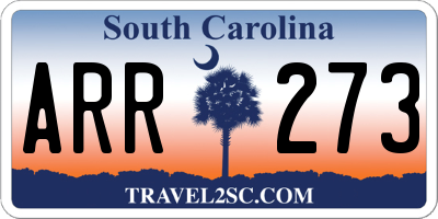 SC license plate ARR273