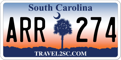 SC license plate ARR274