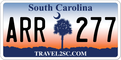 SC license plate ARR277