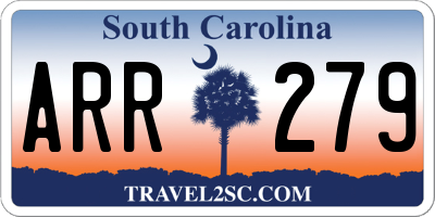 SC license plate ARR279