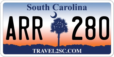 SC license plate ARR280