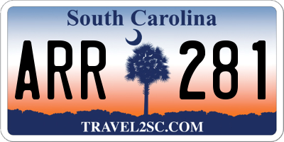 SC license plate ARR281
