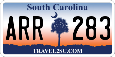 SC license plate ARR283