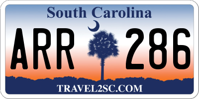 SC license plate ARR286