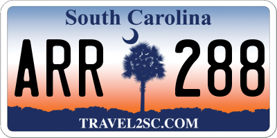 SC license plate ARR288