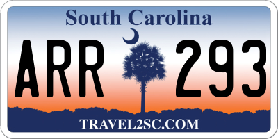 SC license plate ARR293