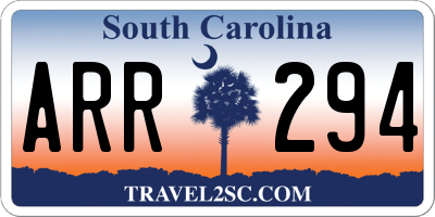 SC license plate ARR294