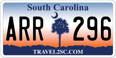 SC license plate ARR296