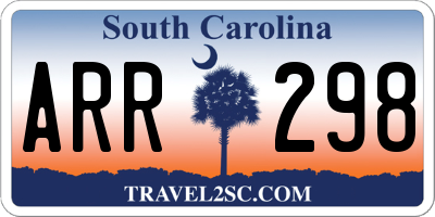 SC license plate ARR298