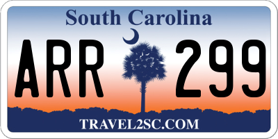 SC license plate ARR299