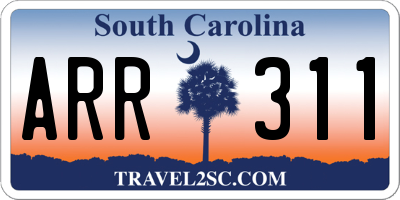 SC license plate ARR311