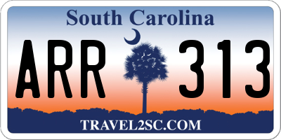 SC license plate ARR313