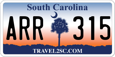 SC license plate ARR315