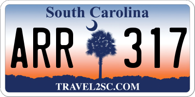 SC license plate ARR317