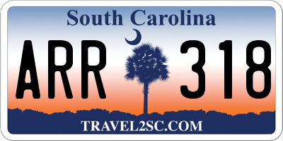 SC license plate ARR318