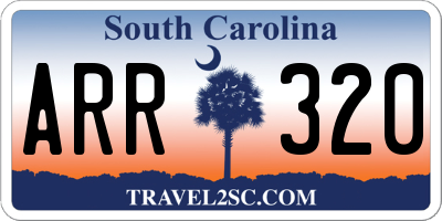 SC license plate ARR320
