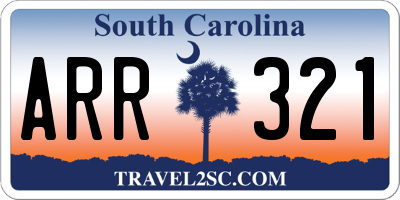 SC license plate ARR321