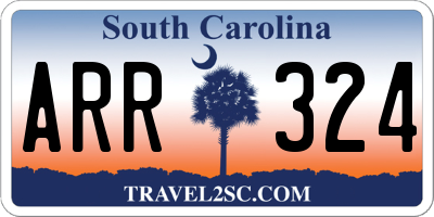 SC license plate ARR324