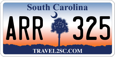 SC license plate ARR325