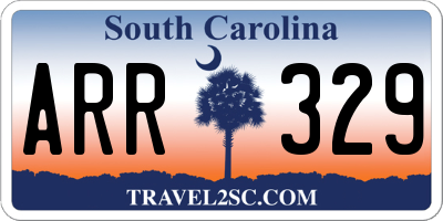 SC license plate ARR329