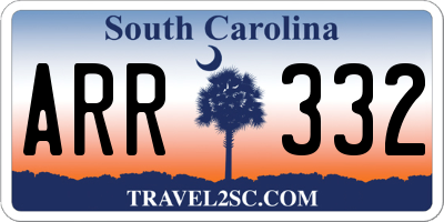 SC license plate ARR332