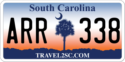 SC license plate ARR338