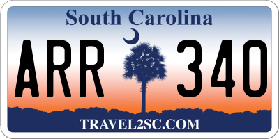 SC license plate ARR340
