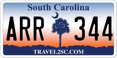 SC license plate ARR344